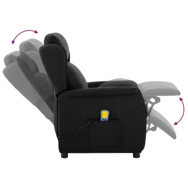 vidaXL Καρέκλα μασάζ Μαύρο 93.5 x 67.5 x 101.5 εκ. ύφασμα