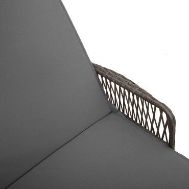 vidaXL Ξαπλώστρα Γκρι και Σκούρο Γκρι 200x55x92cm 1 τεμ.