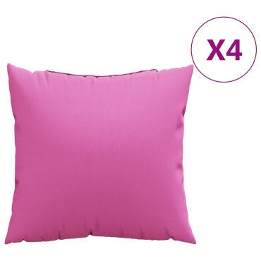 vidaXL Μαξιλάρια Διασποράς 4 τεμ Ροζ 40x40cm