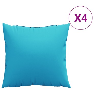 vidaXL Scatter Μαξιλάρια 4 τεμ Τιρκουάζ 40x40cm Υφάσμα