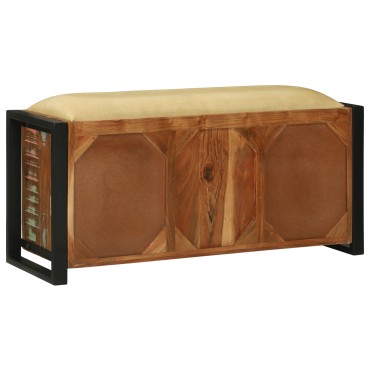 vidaXL Παγκάκι Επίπλου Πολύχρωμο 100x35x50cm Στέρεο Ξύλο Ανακυκλωμένο 1 τεμ.