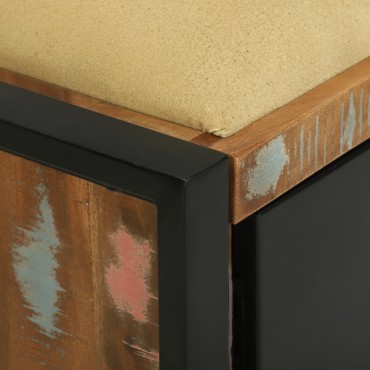 vidaXL Παγκάκι Επίπλου Πολύχρωμο 100x35x50cm Στέρεο Ξύλο Ανακυκλωμένο 1 τεμ.