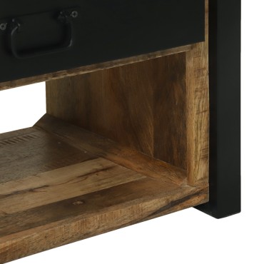 vidaXL Ράφι Ρούχων με γάντζους και ράφια 110x40x185cm Μασίφ ξύλο μάνγκο 1 τεμ.