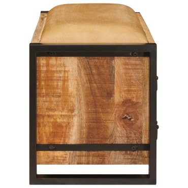 vidaXL Παγκάκι με αποθήκευση Καφέ 80x35x40cm Μασίφ ξύλο μάνγκο 1 τεμ.