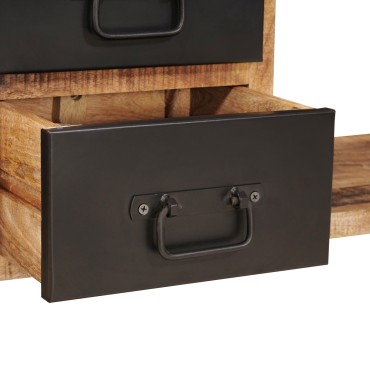 vidaXL Παγκάκι με αποθήκευση Καφέ 80x35x40cm Μασίφ ξύλο μάνγκο 1 τεμ.