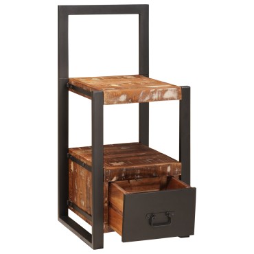 vidaXL Stand για ρούχα Πολύχρωμο 40x40x90 εκ Μασίφ Ανακυκλωμένο Ξύλο