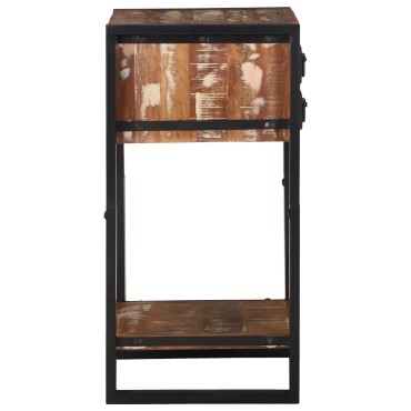 vidaXL Κομοδίνο Πολύχρωμο 40x40x80cm Μασίφ Ανακυκλωμένο Ξύλο 1 τεμ.