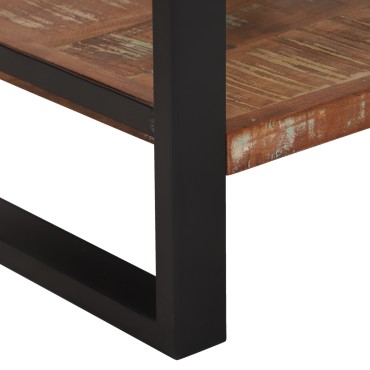 vidaXL Κομοδίνο Πολύχρωμο 40x40x80cm Μασίφ Ανακυκλωμένο Ξύλο 1 τεμ.