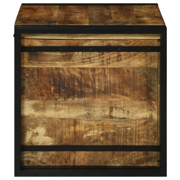 vidaXL κουτί αποθήκευσης 50x50x50cm Στερεό Τραχύ Ξύλο Μάνγκο