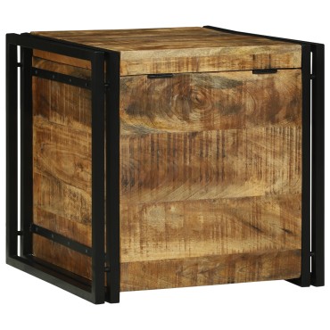 vidaXL κουτί αποθήκευσης 50x50x50cm Στερεό Τραχύ Ξύλο Μάνγκο