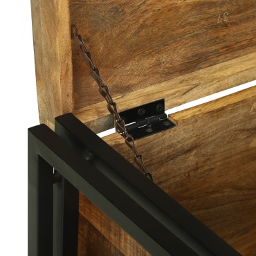 vidaXL Κουτί αποθήκευσης 60x40x41cm Μασίφ τραχύ ξύλο μάνγκο