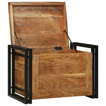 vidaXL Κουτί αποθήκευσης 60x40x41cm από μασίφ ξύλο ακακίας