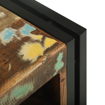 vidaXL Ράφι Κρασιού 35x35x39cm Στερεό Ανακτηθέν Ξύλο 1 τεμ.