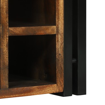 vidaXL Ράφι Κρασιού 35x35x39cm Στερεό Ανακτηθέν Ξύλο 1 τεμ.