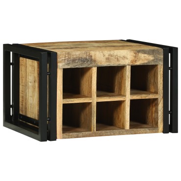 vidaXL Ράφι Κρασιού 2 τεμ. 46x35x27,5cm Στερεό ξύλο μάνγκο