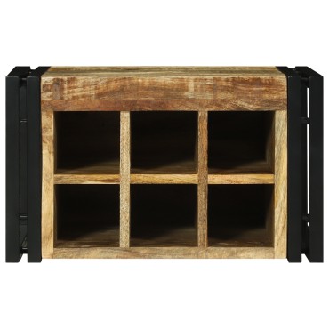 vidaXL Ράφι Κρασιού 2 τεμ. 46x35x27,5cm Στερεό ξύλο μάνγκο