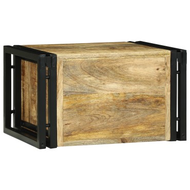 vidaXL Ράφι Κρασιού 2 τεμ. 46x35x27,5cm Στερεό ξύλο μάνγκο