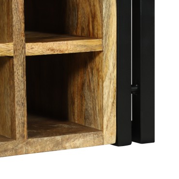 vidaXL Ράφι Κρασιού 2 τεμ. 46x35x27,5cm Στερεό ξύλο μάνγκο