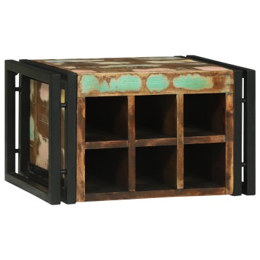 vidaXL Ράφι Κρασιού 2 τεμ. 46x35x27,5cm Στερεό Ανακτηθέν Ξύλο