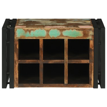 vidaXL Ράφι Κρασιού 2 τεμ. 46x35x27,5cm Στερεό Ανακτηθέν Ξύλο