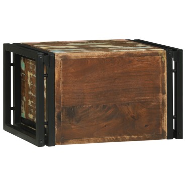 vidaXL Ράφι Κρασιού 2 τεμ. 46x35x27,5cm Στερεό Ανακτηθέν Ξύλο