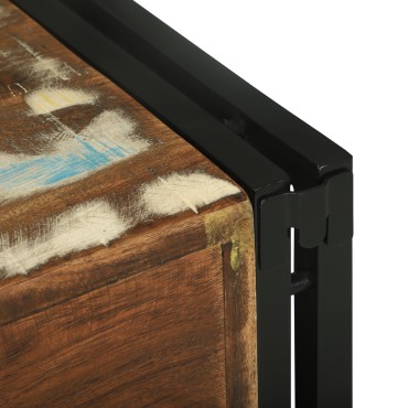 vidaXL Ράφι Κρασιού 2 τεμ. 46x35x27,5cm Στερεό Ανακτηθέν Ξύλο