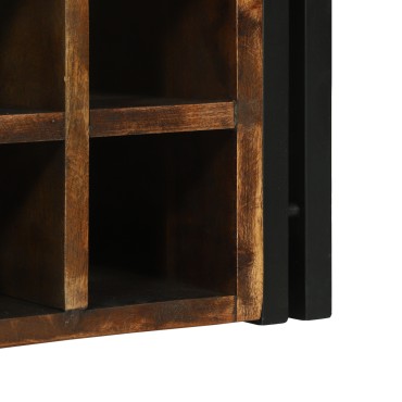 vidaXL Ράφι Κρασιού 2 τεμ. 46x35x27,5cm Στερεό Ανακτηθέν Ξύλο