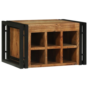 vidaXL Ράφι Κρασιού 2 τεμ. 46x35x27,5cm Στερεό Ξύλο Ακακίας