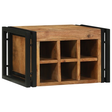 vidaXL Ράφι Κρασιού 2 τεμ. 46x35x27,5cm Στερεό Ξύλο Ακακίας