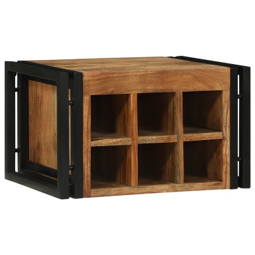 vidaXL Ράφι Κρασιού 2 τεμ. 46x35x27,5cm Στερεό Ξύλο Ακακίας
