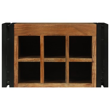 vidaXL Ράφι Κρασιού 2 τεμ. 46x35x27,5cm Στερεό Ξύλο Ακακίας