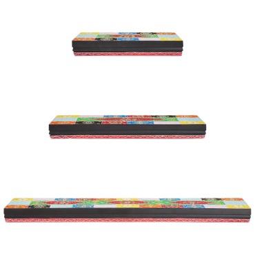 vidaXL Σετ 3 Ραφιών Τοίχου 100x20x6cm Συμπαγές Ξύλο Μάνγκο