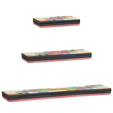 vidaXL Σετ 3 Ραφιών Τοίχου 100x20x6cm Συμπαγές Ξύλο Μάνγκο