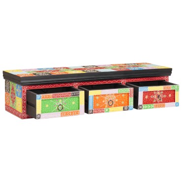 vidaXL Τοίχου Κάβ October TV 100x30x24cm Μασίφ Ξύλο