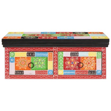 vidaXL Κάστρο τηλεόρασης τοίχου 60x30x24cm από συμπαγές ξύλο Rough Mango