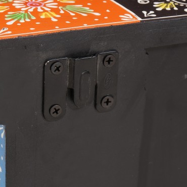 vidaXL Κάστρο τηλεόρασης τοίχου 60x30x24cm από συμπαγές ξύλο Rough Mango