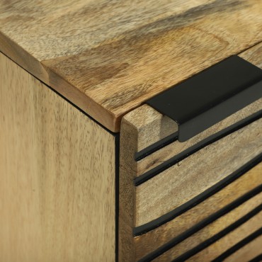 vidaXL Κομοδίνα 2 τεμ. 40x33.5x46cm Μασίφ Ξύλο Μάνγκο