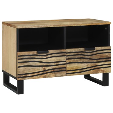 vidaXL ντουλάπα τηλεόρασης 70x33.5x46cm από μασίφ ξύλο μάνγκο