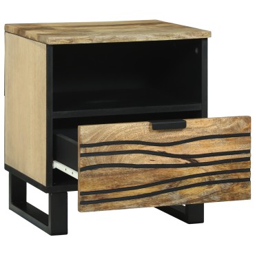 vidaXL Κομοδίνο 2 τεμ. Φυσικό 40x33x46cm Επεξεργασμένο Ξύλο