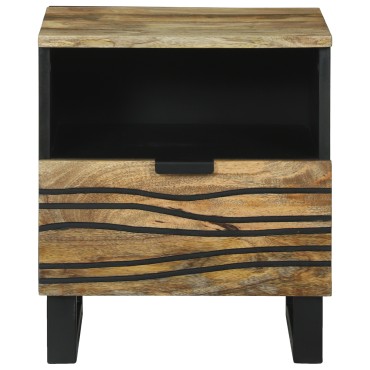vidaXL Κομοδίνο 2 τεμ. Φυσικό 40x33x46cm Επεξεργασμένο Ξύλο
