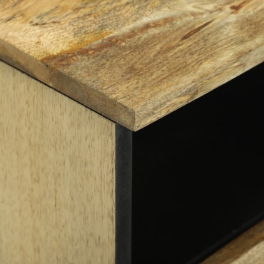 vidaXL Κομοδίνο 2 τεμ. Φυσικό 40x33x46cm Επεξεργασμένο Ξύλο