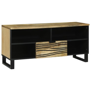vidaXL Ντουλάπα TV 100x33.5x46cm Μασίφ Ξύλο Μάνγκο