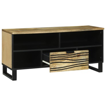 vidaXL Ντουλάπα TV 100x33.5x46cm Μασίφ Ξύλο Μάνγκο