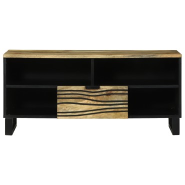 vidaXL Ντουλάπα TV 100x33.5x46cm Μασίφ Ξύλο Μάνγκο
