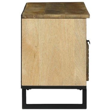 vidaXL Ντουλάπα TV 100x33.5x46cm Μασίφ Ξύλο Μάνγκο