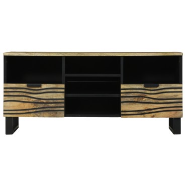 vidaXL TV Cabinet 100x33.5x46cm Μασίφ Ξύλο Μάνγκο
