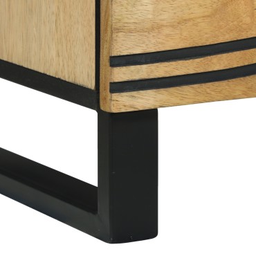 vidaXL TV Cabinet 100x33.5x46cm Μασίφ Ξύλο Μάνγκο