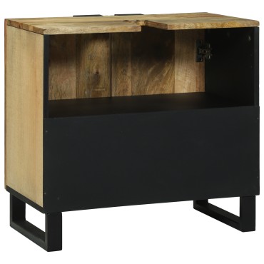 vidaXL Ντουλάπι Νιπτήρα 62x33x58cm Μασίφ Ξύλο Μάνγκο και Κατασκευασμένο Ξύλο 1 τεμ.