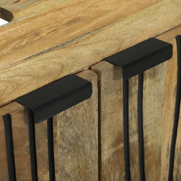 vidaXL Ντουλάπι Νιπτήρα 62x33x58cm Μασίφ Ξύλο Μάνγκο και Κατασκευασμένο Ξύλο 1 τεμ.