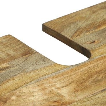 vidaXL Ντουλάπι Νιπτήρα 62x33x58cm Μασίφ Ξύλο Μάνγκο και Κατασκευασμένο Ξύλο 1 τεμ.